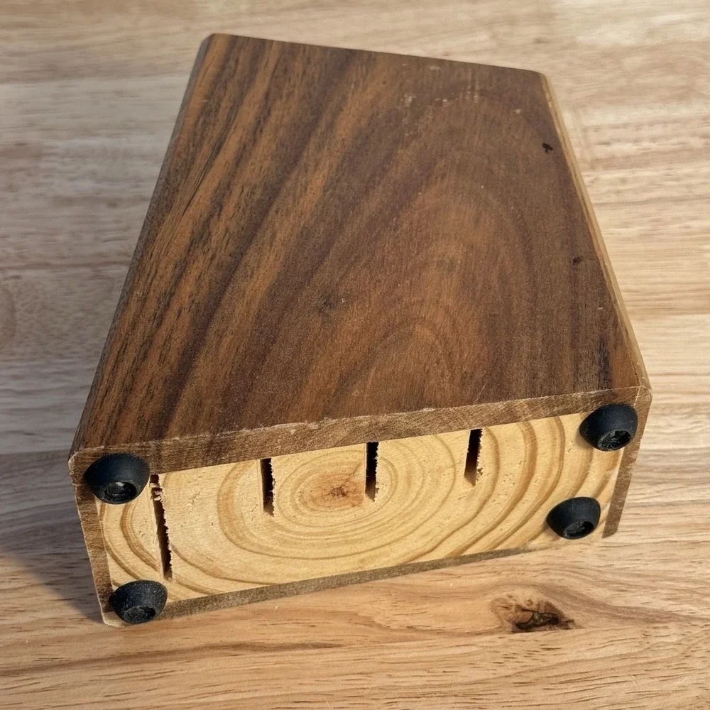 The Pioneer Woman Wooden Knife Block Kitchen Counter Storage Holder 4 Slot